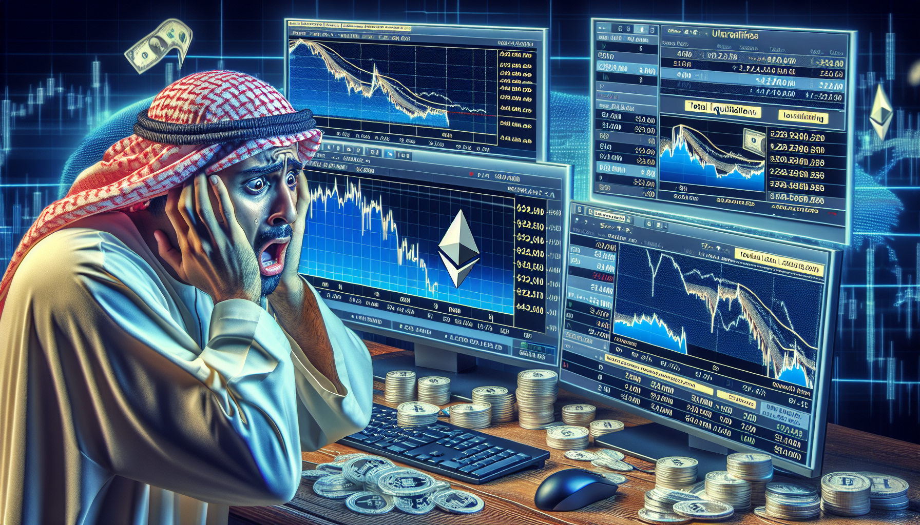 Ethereum Trader Sees $11m Loss as Total Liquidations Skyrocket to $220m